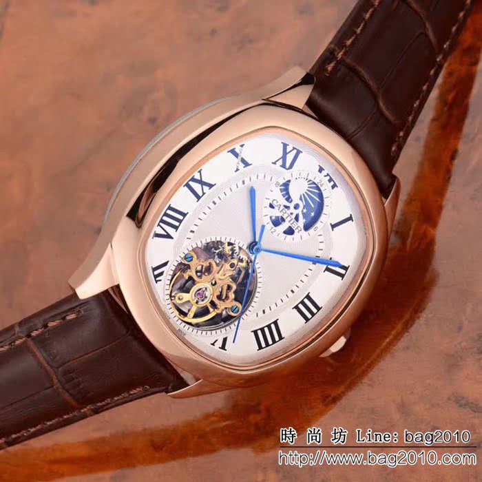 CARTIER卡地亞 熱賣經典休閒大飛輪 精品男士腕表  WSS2917